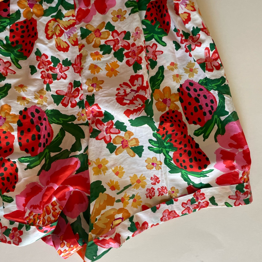 FARM Rio White Floral Cotton Romper with Pink, Orange & Green Florals - Picture 8 of 13